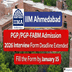 IIM Ahmedabad PGP/PGP-FABM Admission 2026 Interview Form Deadline Extended; Fill the Form by January 15